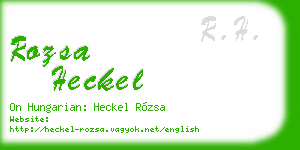 rozsa heckel business card